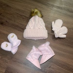 Infant Winter Hat, Mittens, & Boots Set